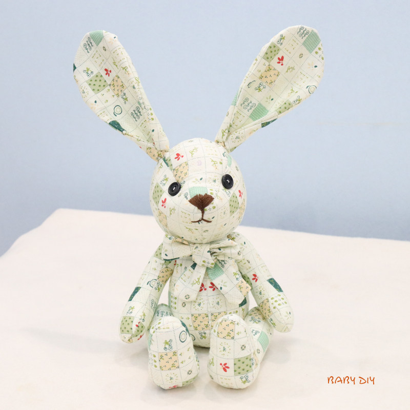 Year of the Rabbit Homemade Gift Little Rabbit Plush Doll Doll Doll Doll Embroidery Handmade Fabric DIY Material Package