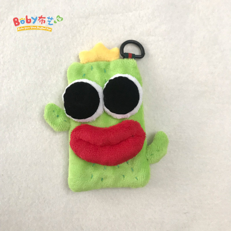 Hand sewn self-making creative card bag cutting sleeve Flaming Red Lip Paparazzi Puppet Puppet handmade cloth Art DIY Material bag