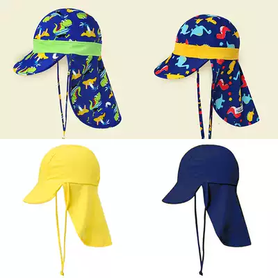 Children's sun visor Neck cap sunscreen cap Baby sun visor devil uv anti-UV island sun visor cap