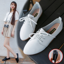 Beef soled soft shoes 2020 Autumn New Korean flat shoes womens wild single shoes pointed small white shoes womens shoes