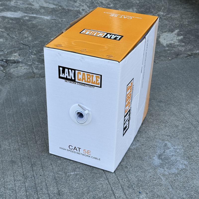 Cat 5E Utp 6E Cca Neutral White Label International Version Network Cable Copper-Clad Aluminum Poe Transmission 305m
