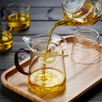 Peking University history Glass Road cup thickened High Borosilicate heat-resistant manual transparent tea divider male Cup kung fu tea set accessories