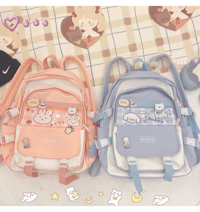 School bag female junior high school male high school student college ins capacity Japanese backpack Korean version cute ulzzang Harajuku style