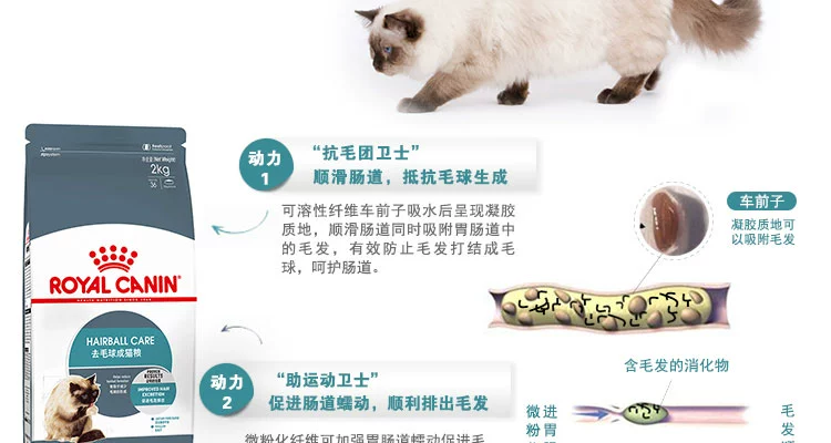 Hoàng gia để bóng tóc vào thức ăn cho mèo 2kg để chăm sóc bóng ruột cộng với thức ăn cho mèo gấp Philippines
