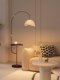 Medieval Style Fishing Lamp Floor Lamp Living Room Sofa Side Bedroom Bedside Lamp with Coffee Table Wireless Charging Vertical Table Lamp