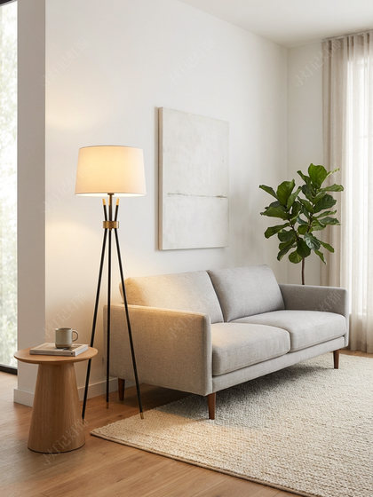 Simple Modern Tripod Floor Lamp for Living Room, Study, Bedroom, Bedside, Light Luxury, Internet Celebrity, Warm Standing Table Lamp
