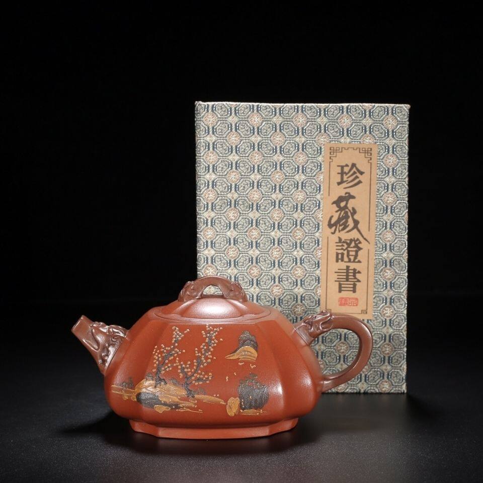 顾景舟款宜兴手工紫砂壶老一厂回流茶壶收藏名家纯手工-Taobao-Tmall