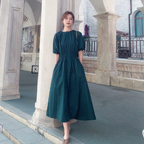  MAJE KARA French dress female long summer 2021 new lady waist thin temperament skirt