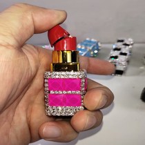 DIY rhinestone creative high-end creative inflatable lighter womens small portable diamond lipstick lighter woman
