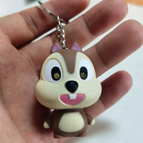 Squirrel pendant led sound pendant key pendant luminous keychain pine cone backpack hanging decoration creative accessories