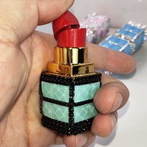 Lipstick lighter open fire inflatable lighter stick Diamond rhinestone lighter gift hand-made drill cigarette lighter