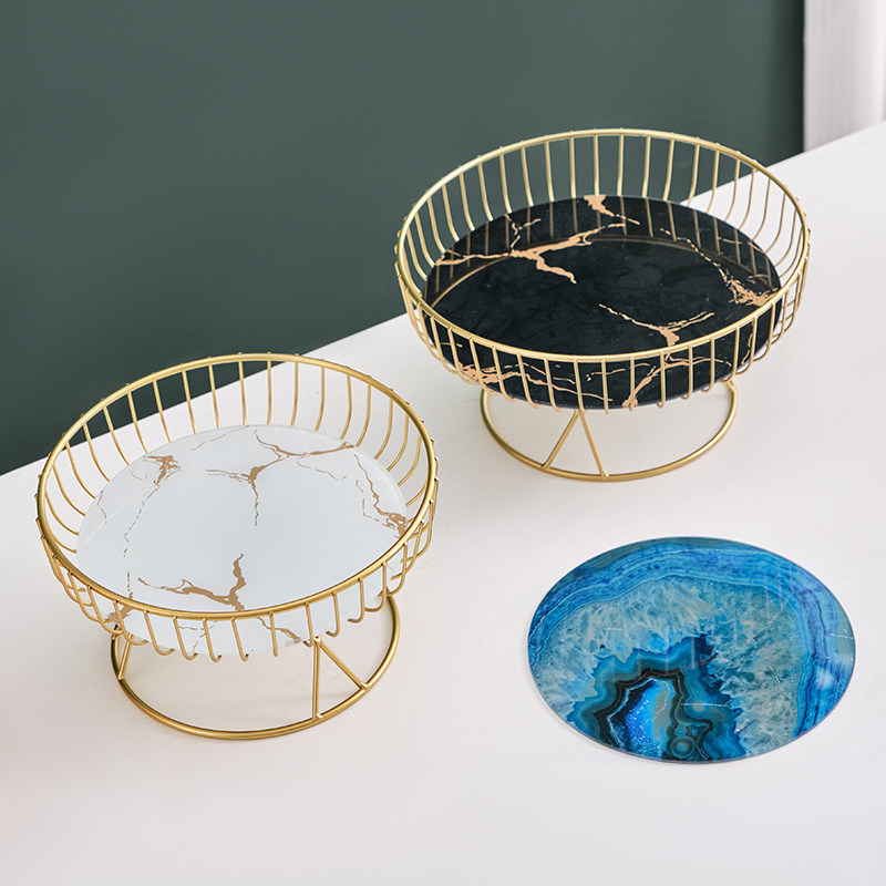 Nordic fruit plate display plate glass countertop living room coffee table home creative cake dessert snacks snack plate