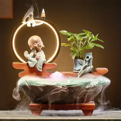 Creative fountain Lucky feng shui wheel Office desktop decoration Home living room water dispenser Fish tank decoration Opening gift