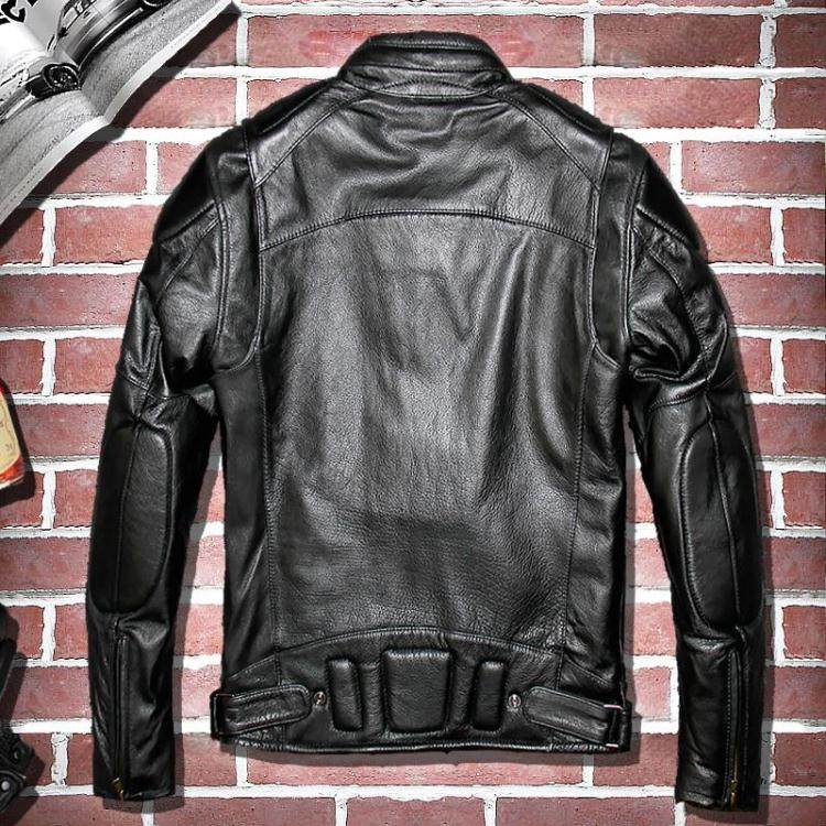 New Harley leather jacket men's stand collar casual top layer cowhide motorcycle jacket inner bile leather jacket jacket riding jacket