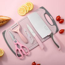 Stainless steel kitchen knife household kitchen combination light cutting knife cutting meat cutting fruit chef slicing knife set