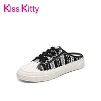 Kiss Kitty Осенние тапочки, сезон осень 2020, французский стиль, в стиле Шанель, легко надевать