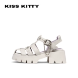 Kisskitty Pig Cage Shoes 2023 Summer New Fang Candy Head Heades Leisure вокальная полоса со сладкими прохладными римскими сандалиями