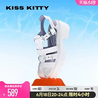 Kisskitty Pig Cage Shoes 2023 Summer New Fang Candy Head Heades Leisure вокальная полоса со сладкими прохладными римскими сандалиями