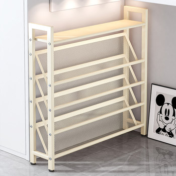 Shoe Rack Multi-Layer Household Entryway Narrow Storage Rack 2025 New Model Small Stainless Steel Simple Shoe Cabinet