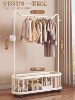 Bedroom Floor-Standing Coat Rack, Household Clothes Rack, Balcony Indoor Clothes Drying Rack, Simple Movable Dormitory Clothes Rack
