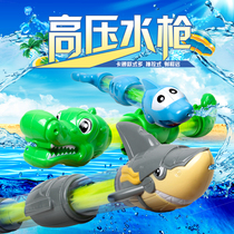 Childrens water gun toys summer pull-type backpack syringe high pressure water spray beach swimming water war drifting