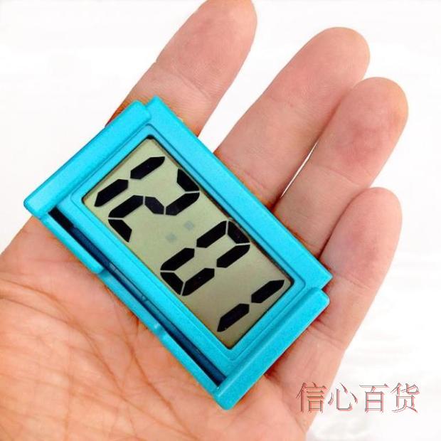 Đồng hồ xe điện tử đồng hồ kỹ thuật số mini LCD điện tử đồng hồ sinh viên kiểm tra thời gian xe cung cấp bảng dính - Ô tô nội thất Accesseries trang trí nội thất xe hơi