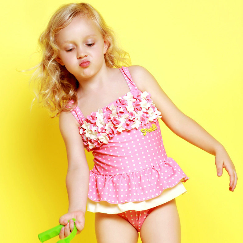Children's swimsuit girl girl Korean little princess skirt one-piece swimsuit suit quick-drying children cute swimwear