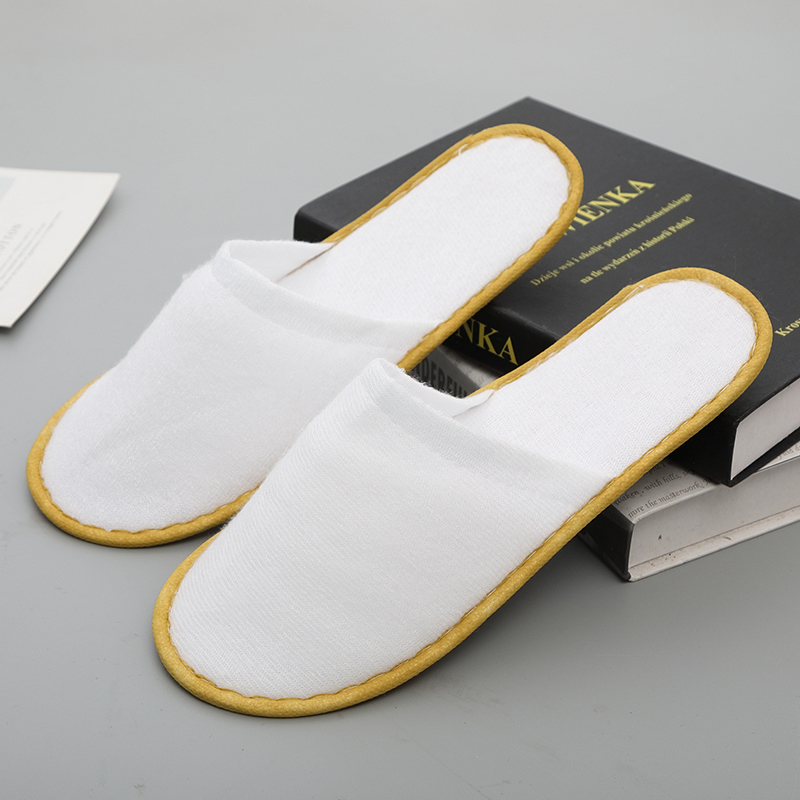 50 Double Five Star Level Guest House Hotel Private Disposable Slippers Hospitality Indoor Beauty Yard Linen Slippers Thickened