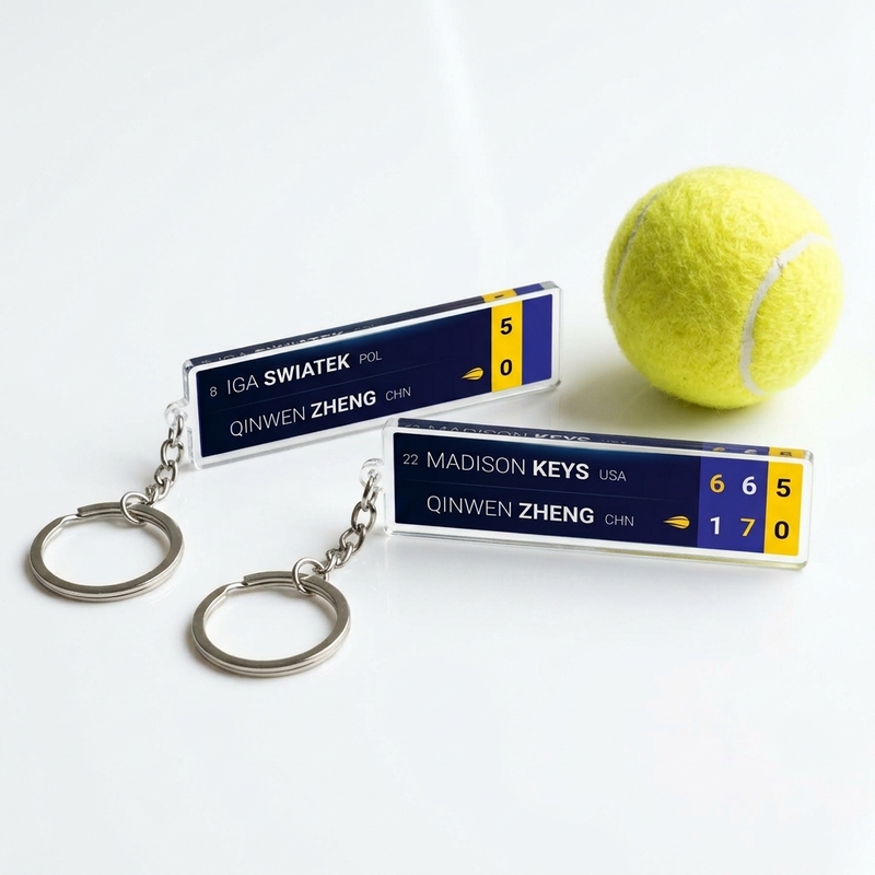 Us Open Zheng Qianwen's Comeback Pendant, Kase, Swiatek, Tennis Event Keychain