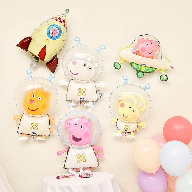 Peppa Pig cartoon aluminum membrane balloon kids party first birthday decoration gift floating hydrogen balloon wholesale