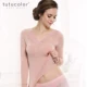 Đẹp lưng thon cao Thoải mái co giãn tutu ren tay áo ấm corset v-cổ sưởi sợi cơ thể định hình hàng đầu