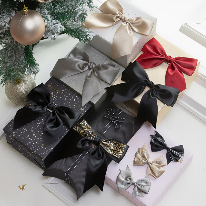 Large finished bow couple birthday decoration ribbon flowers new year gift cake strap ribbon diy material