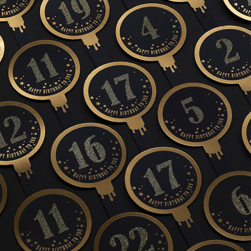 25 to 30-year-old couple gift number plate Birthday card Bronzing age card Gift decorative card Age card