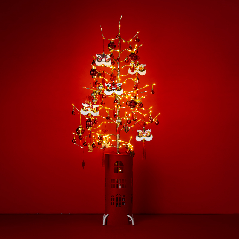 2022 New Year luminous tree Spring Festival fortune tree lamp decoration scene living room layout tiger year courtyard decoration lamp ornaments