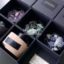 Spot MAD ET LEN aromatherapy tin can flat body hot stamping blue purple green crystal Made in France SF