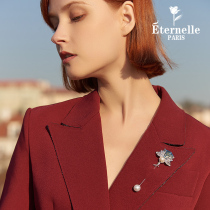 French Eternelle coat accessories cardigan buckle Austrian crystal brooch high-end corsage Tanabata gift