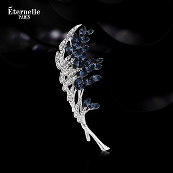French Eternelle Original Design Corsage Autumn and Winter Collar Pin Women's Accessories Pin Buckle Austrian Crystal Brooch