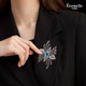 Eternelle French eternal Austrian crystal brooch high-end light luxury jewelry autumn and winter collar pin accessories corsage