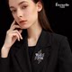 Eternelle French eternal Austrian crystal brooch high-end light luxury jewelry autumn and winter collar pin accessories corsage