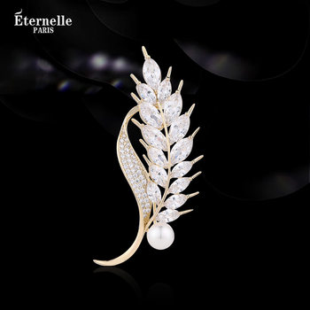 Eternelle French Eternal Wheat Spike Brooch, Feminine and Exquisite Accessory, Light Luxury Corsage, High-End New Year Gift