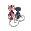 French Eternele Austrian Crystal Fashion Brooch Cat Brooch Accessory Sweet Pin Scarf Buckle