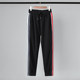Tb sweatpants ຄລາສສິກສໍາລັບຜູ້ຊາຍແລະແມ່ຍິງຄູ່ຜົວເມຍ knitted ຝ້າຍບໍລິສຸດວ່າງກາງເກງກິລາປົກກະຕິ webbing spliced pants ຍາວພາກຮຽນ spring ແລະດູໃບໄມ້ລົ່ນ