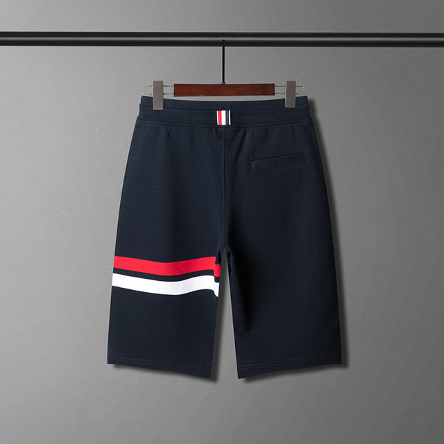 Tb shorts men's four-stripes casual running sports pants pure cotton 5-point pants mid-pants sweatpants summer thin fashion brand