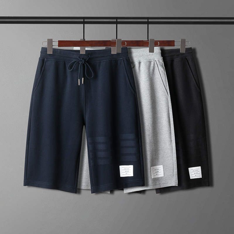 Tb Shorts for Men and Women, Summer Pure Cotton Casual Sports Four-Stripe 5-Point Shorts, Mid-Length Shorts, Four-Stripe Running Sweatpants, Thin Tb Shorts for Men and Women, Summer Pure Cotton Casual Sports Four-Stripe 5-Point Shorts, Mid-Length Shorts, Four-Stripe Running Sweatpants, Thin