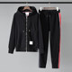 Tb sweatshirt suit men's pure cotton loose cardigan zipper hooded casual sports two-piece set 2022 ພາກຮຽນ spring ແລະດູໃບໄມ້ລົ່ນ