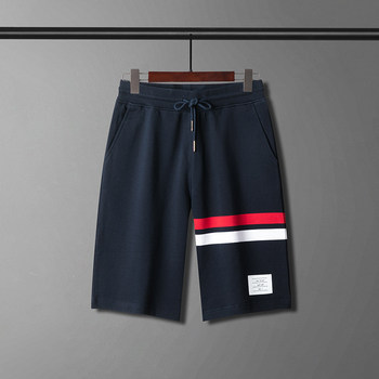 Tb shorts men's four-stripes casual running sports pants pure cotton 5-point pants mid-pants sweatpants summer thin fashion brand