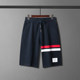 Tb shorts men's four-stripes casual running sports pants pure cotton 5-point pants mid-pants sweatpants summer thin fashion brand
