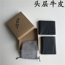 Mens Wallet Foreign Trade Export Company Original Clear Cabin Fashion Business Cross Section Headlayer Wallet Ticket Holder