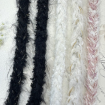 New 1 8cm wide small fragrant style coat placket pocket long hair braid edge strip diy lace clothing accessories