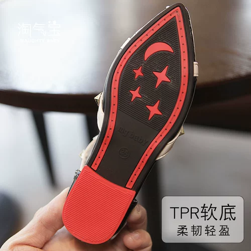 Осенние детские туфли, наряд маленькой принцессы для кожаной обуви с заостренным носом, 2023, в корейском стиле, в западном стиле